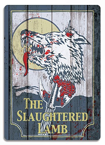 "Slaughtered Lamb" Replica Metal Wall Sign Plaque Wall Art. Inspired by American Werewolf in London