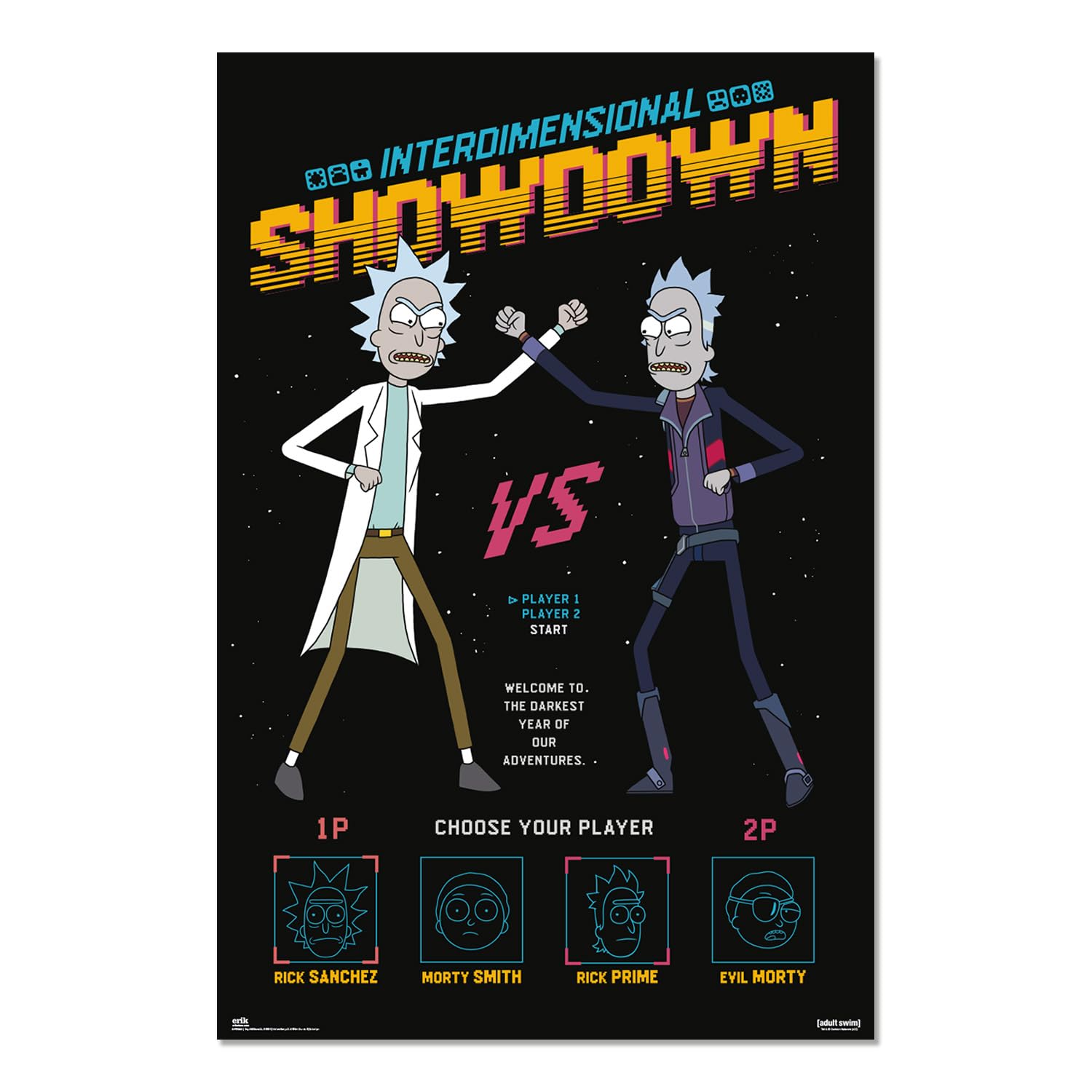 Grupo Erik Rick And Morty Interdimensional Showdown Poster - 36 x 24 inches / 91.5 x 61 cm - Shipped Rolled Up - Cool Posters - Art Poster - Posters & Prints - Wall Posters