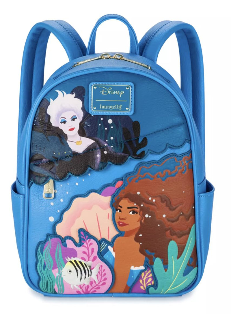 Loungefly Disney Parks The Little Mermaid Mini Backpack Live Action Film, Blue, M, Backpack