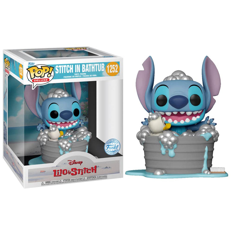 Funko Disney Pop! Deluxe Vinyl Stitch in Bathtub Figure 9cm