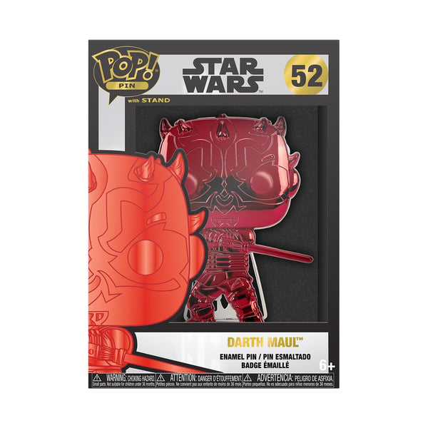 Funko Large Pop! Enamel Pin - Star Wars: Darth Maul Enamel Pins - Cute Collectable Novelty Brooch - for Backpacks & Bags - Gift Idea - Official Merchandise - Star Wars Fans