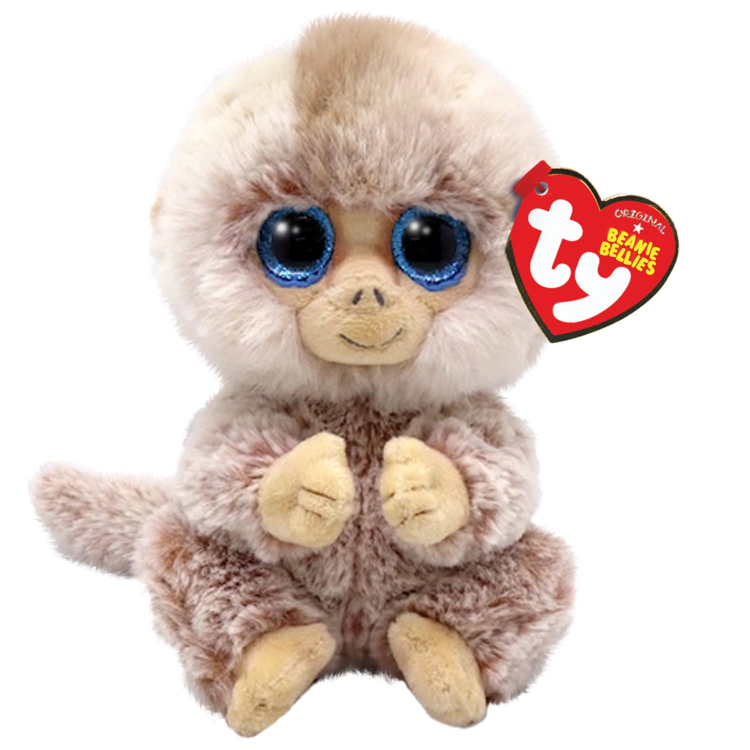 TY Stubby Monkey Beanie Bellie Regular 6 Inches | Beanie Baby Soft Plush Toy | Collectible Cuddly Fabric Teddy