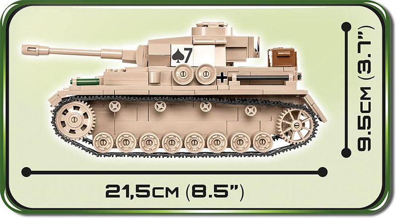 COBI 2546 Historische Sammlung Panzerkampfwagen IV Panzer Historical Collection Building Sets, Beige