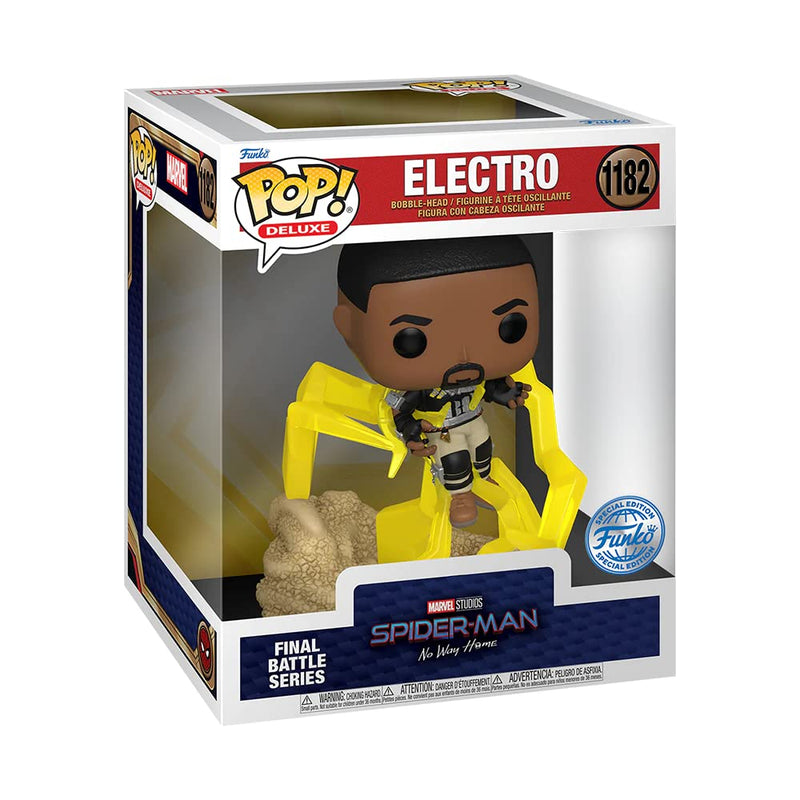 Funko Pop! Deluxe: Spider-Man: No Way Home - Electro Final Battle Series Build-A-Scene Special Edition Exclusive Vinyl Figure