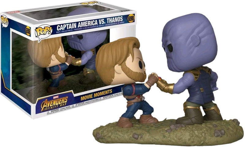 Funko POP Marvel Avengers Infinity War Captain America vs. Thanos Movie Moments Exclusive Figure Set