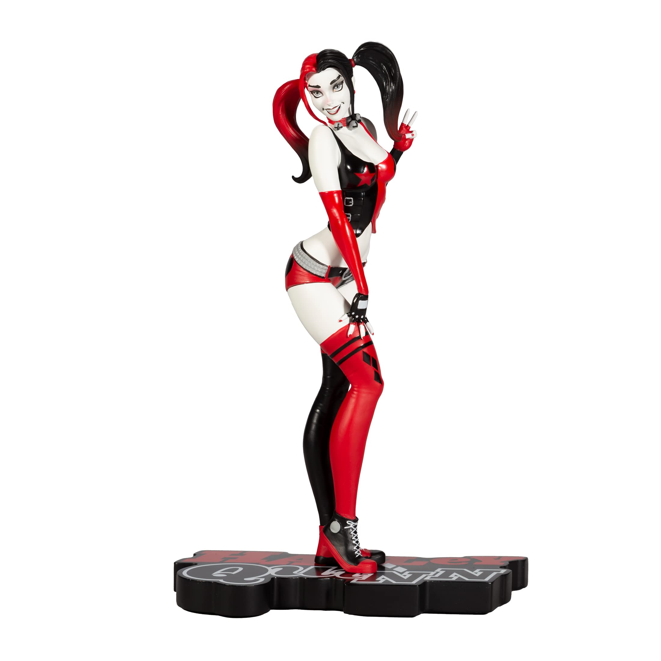 McFarlane Toys DC Direct Harley Quinn RED White & Black - Harley Quinn by J Scott Campbell (Resin)