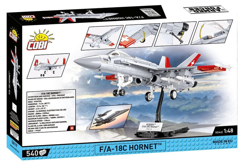 COBI 5819 F/A-18 C HornetBausteine Made in EU airplane Building Sets, Various