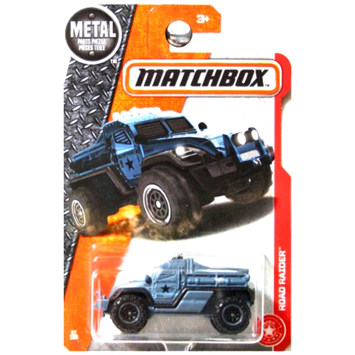 Matchbox 2017 MBX Adventure City Road Raider (Military Truck) 67/125, Blue Gray