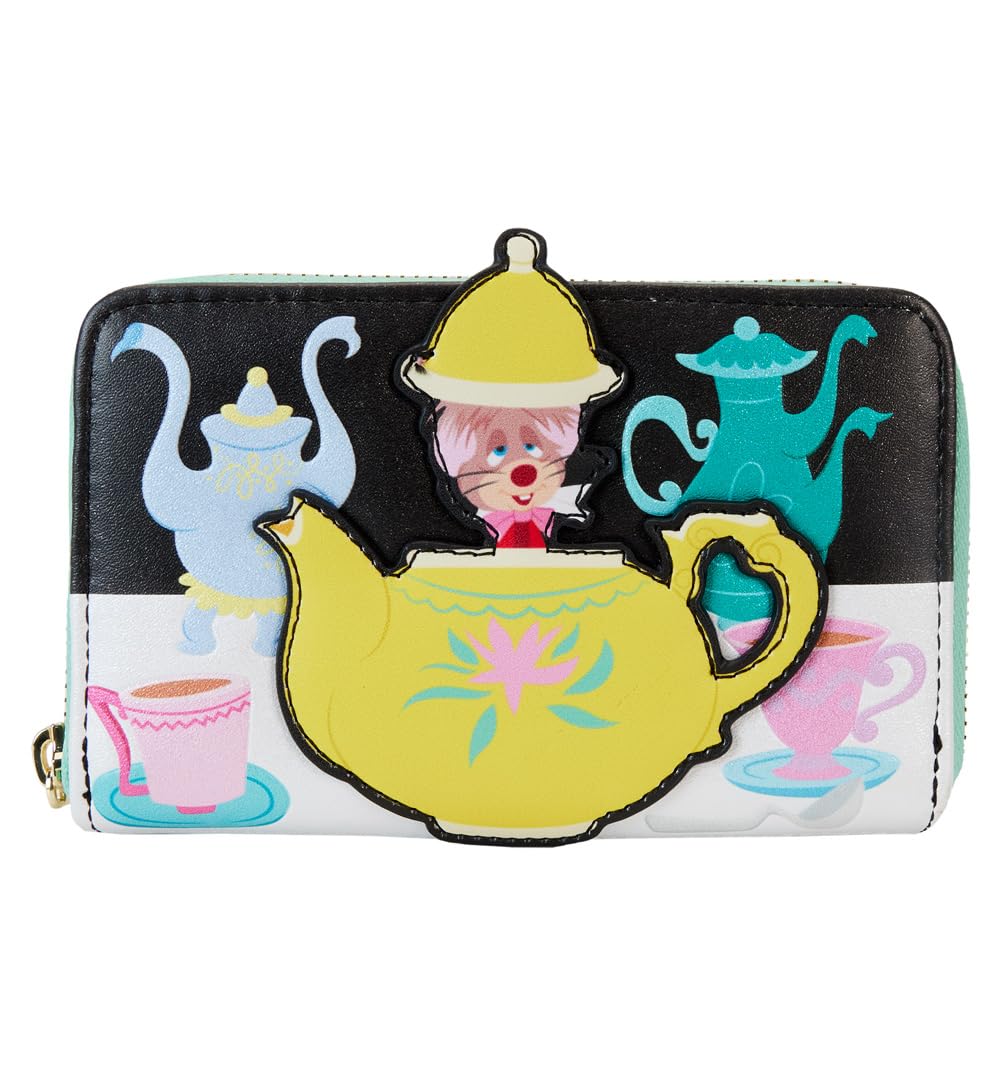 Loungefly Disney Alice in Wonderland Unbirthday Zip Around Wallet Black/Charcoal