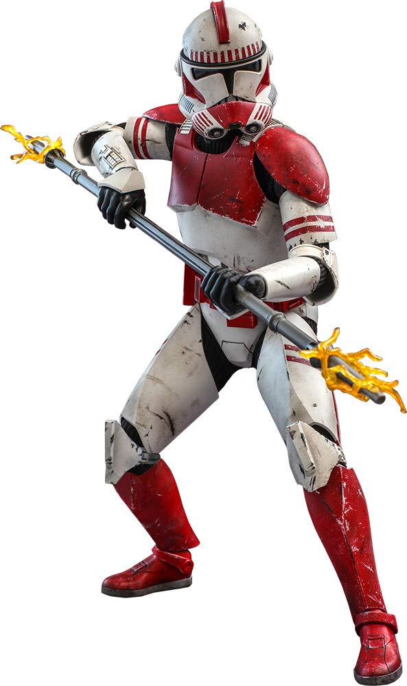 Hot Toys Star Wars The Clone Wars Coruscant Guard Clone Trooper 1/6 Scale 12" Collectible Figure,Multi-coloured