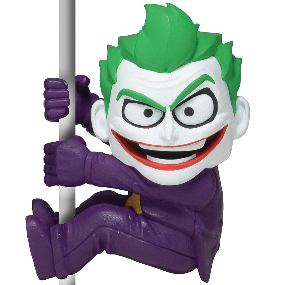 DC Comics Joker Scaler Vinyl Batman Villain Cable Wire Gripper Toy 3.5-In