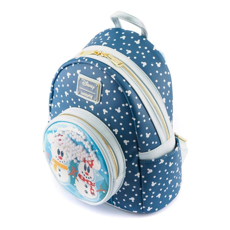 Loungefly: Disney - Mickey & Minnie - Snowman Minnie Mickey Snow Globe Mini Backpack