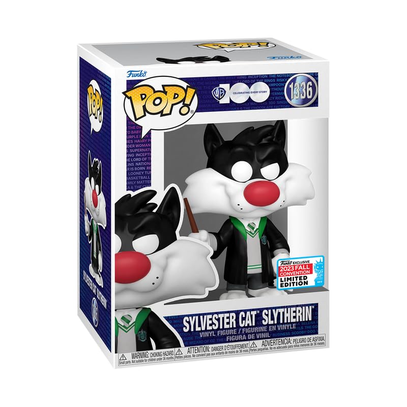 Funko Sylvester Cat Slytherin - #1336 Pop! - Looney Toons - NYCC 2023 Stickered Convention Exclusive