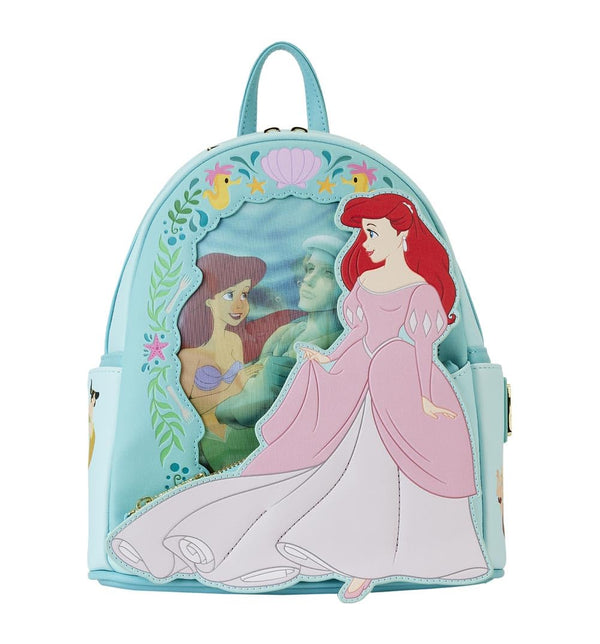 Loungefly The Little Mermaid Ariel Princess Lenticular Mini Backpack, Teal, One Size