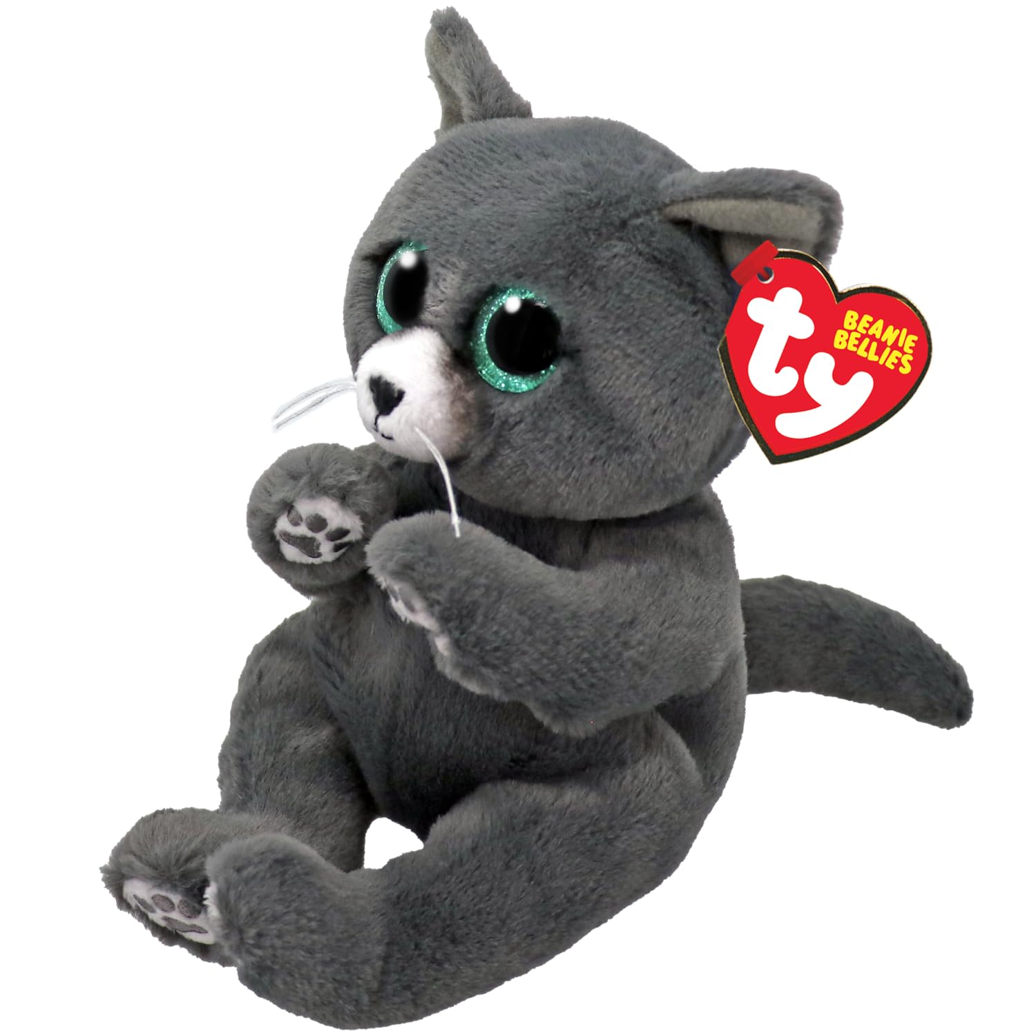 TY Binx Russian Blue Cat Beanie Bellies Regular - Squishy Beanie Baby Soft Plush Toys - Collectible Cuddly Stuffed Teddy