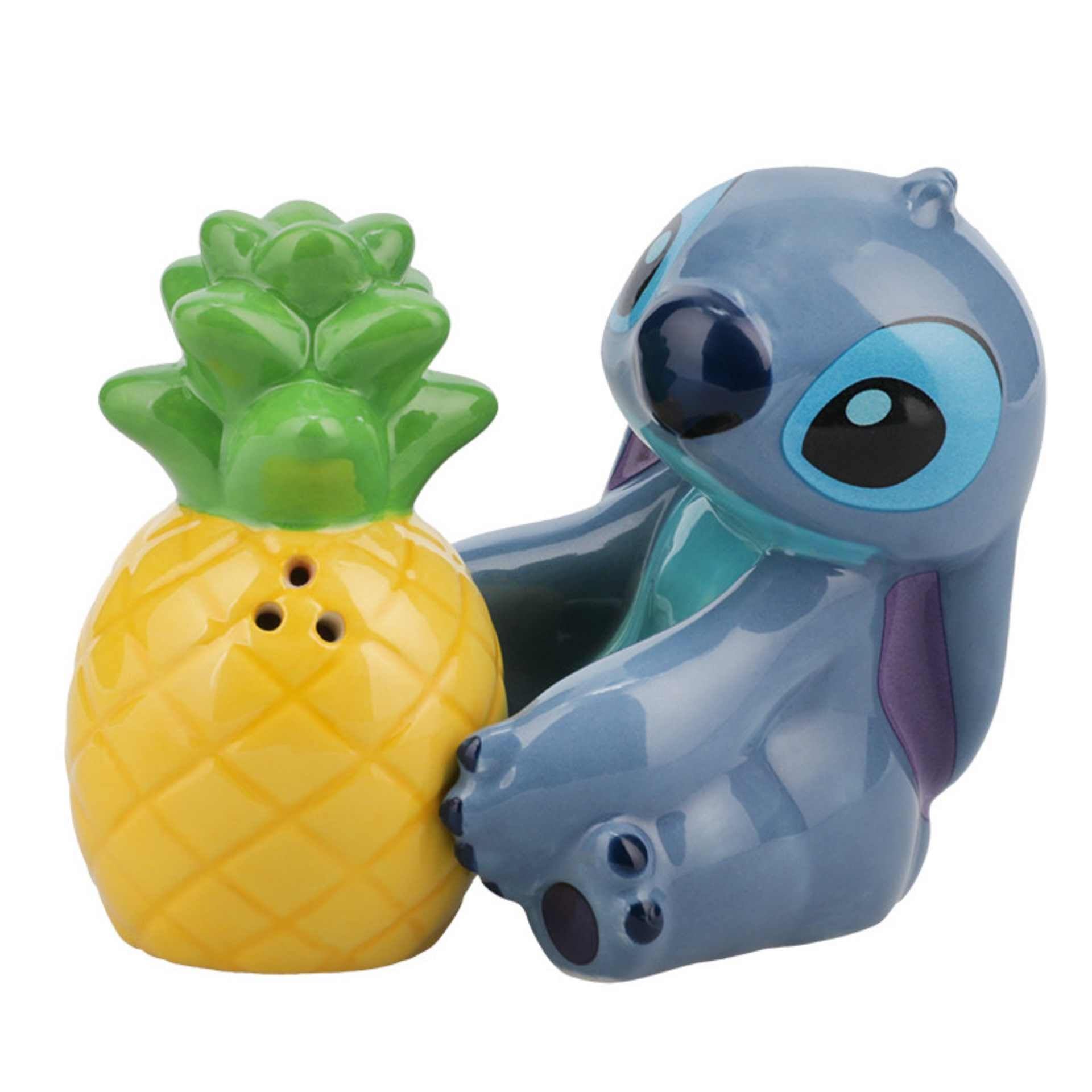 Stitch and Pineapple Salt & Pepper Shakers - Officially Licensed Disney Lilo & Stitch Ceramic Set for Kitchen & Home Decor, Housewarming Gift | Paladone