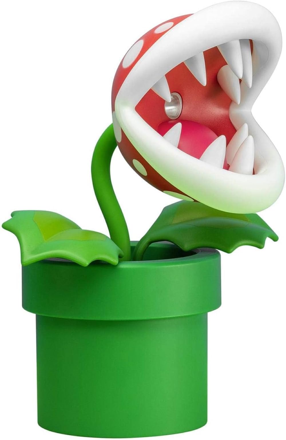 Paladone Piranha Plant Posable Lamp BDP | LED Light with Flexible Head for Nintendo Fans | Officially Licensed Super Mario | 33cm Tall USB Powered, Red, White and Green