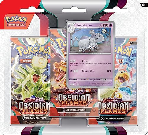 Pokémon TCG: Scarlet & Violet—Obsidian Flames Triple Pack—Houndstone (3 Booster Packs & Foil Promo Card)