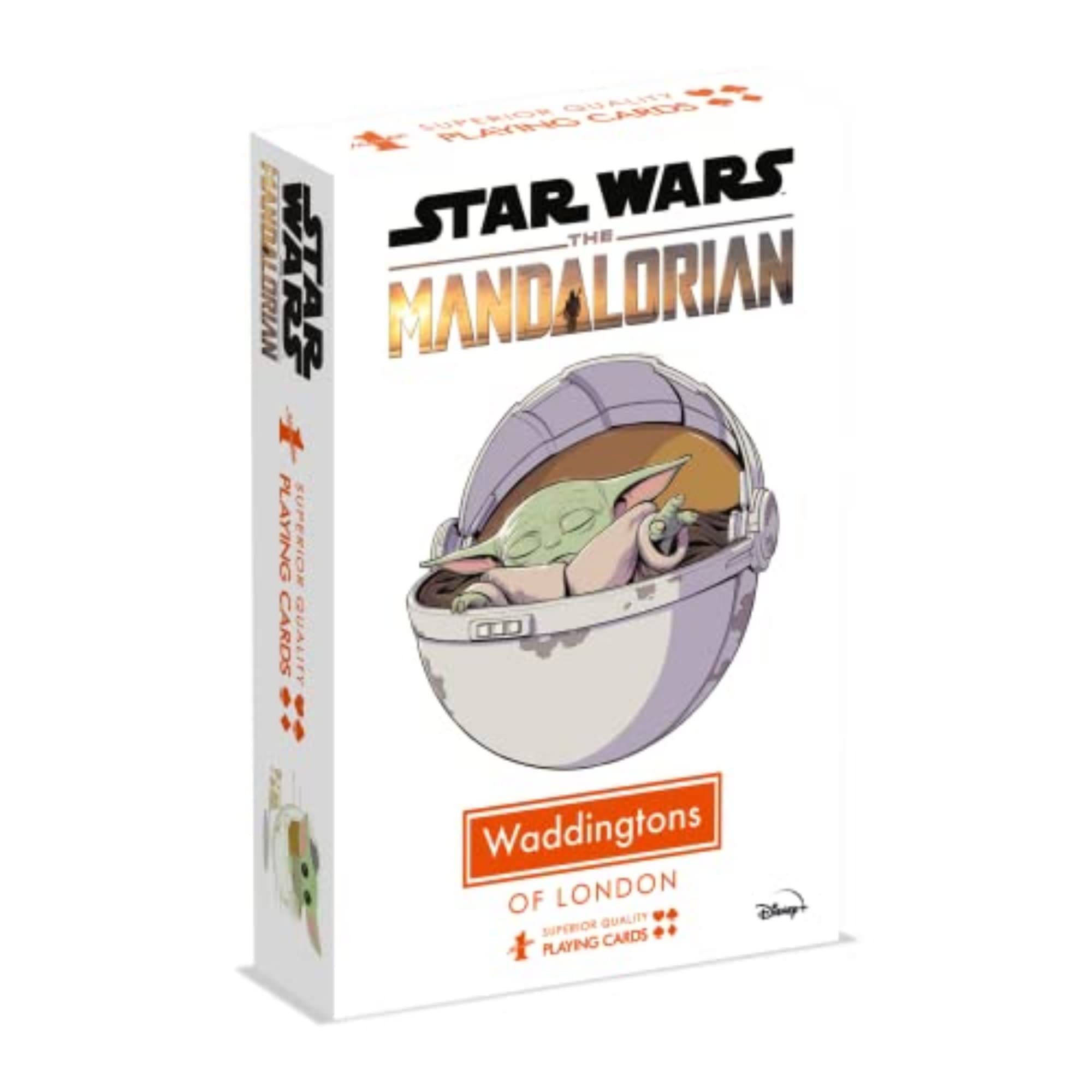 Waddingtons Number 1 Star Wars The Mandalorian - The Child Playing Card Game, Play with your favourite Baby Yoda meme, Perfect travel and family game for ages 4 and up, White