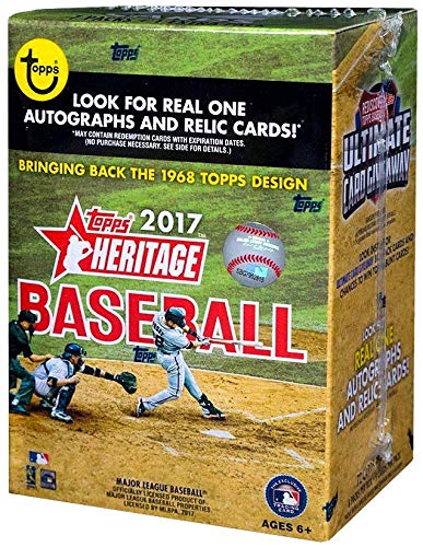 MLB All Teams 2017 Topps Heritage Baseball Blaster Box, Black, Small