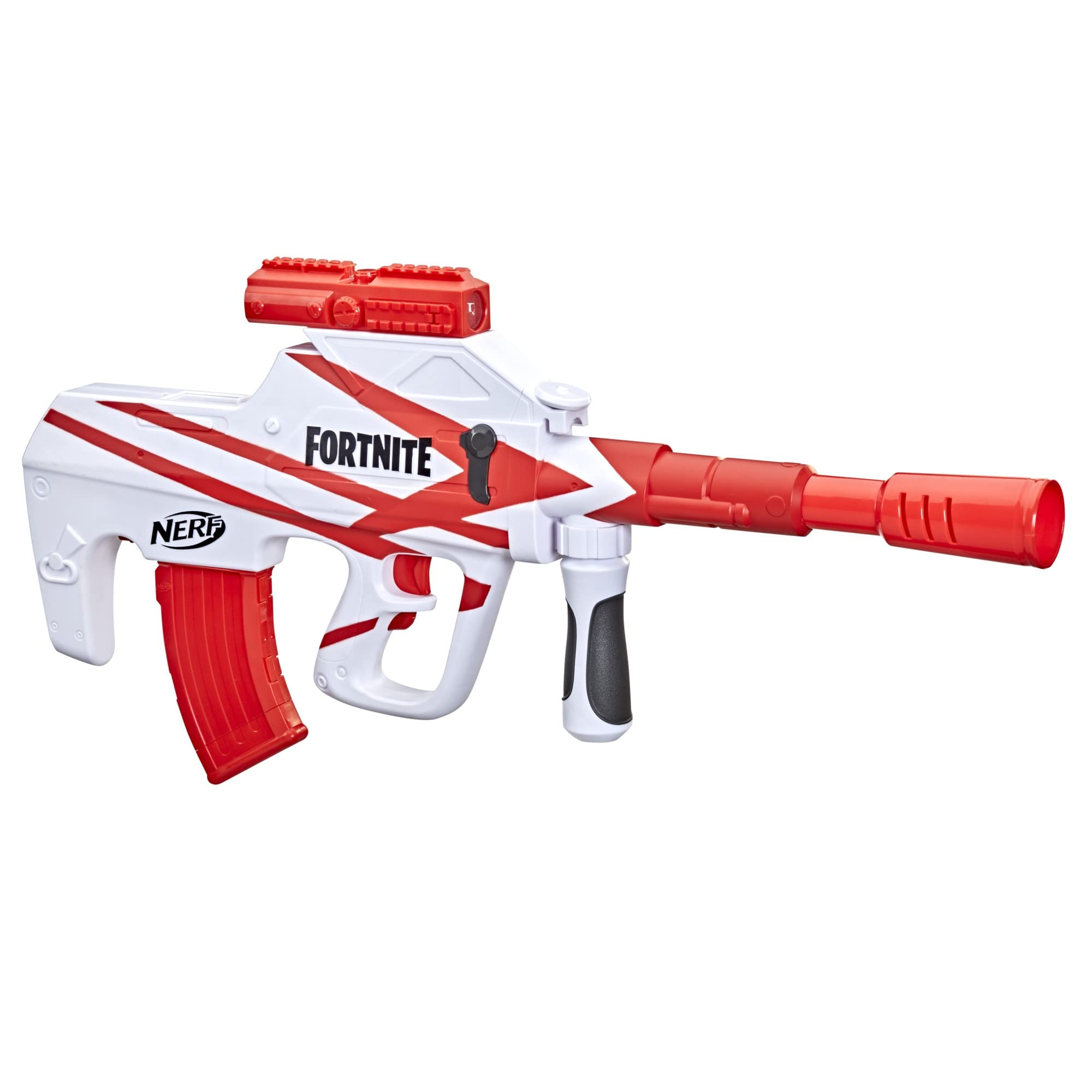 NERF Fortnite B-AR Motorized Dart Blaster, Fortnite Convergence Paint, 10-Dart Blaster, 10-Dart Magazine, 10 Darts F2344EU4 Multicolor