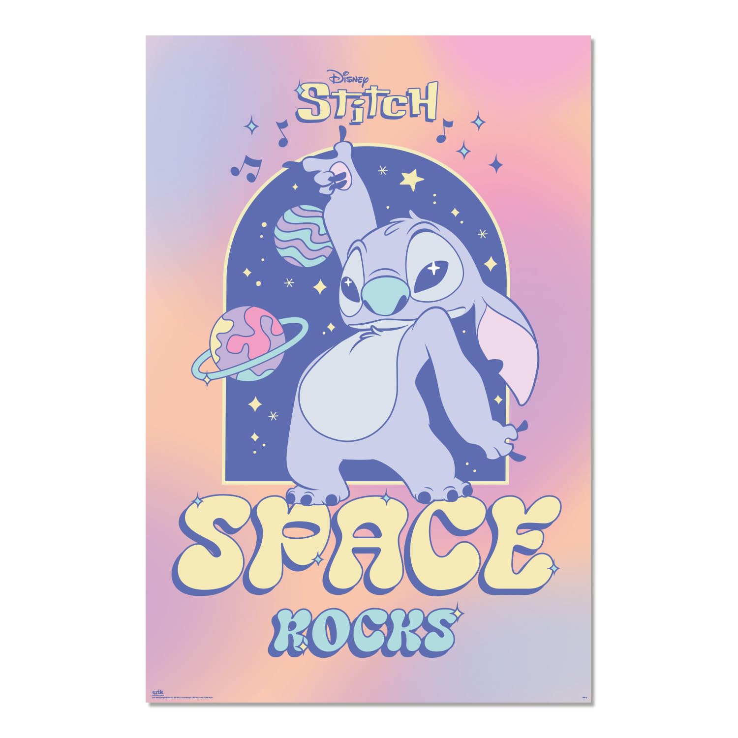 Grupo Erik Disney Stitch Space Rocks Poster - 36 x 24 inches / 91.5 x 61 cm - Shipped Rolled Up - Cool Posters - Art Poster - Posters & Prints - Wall Posters