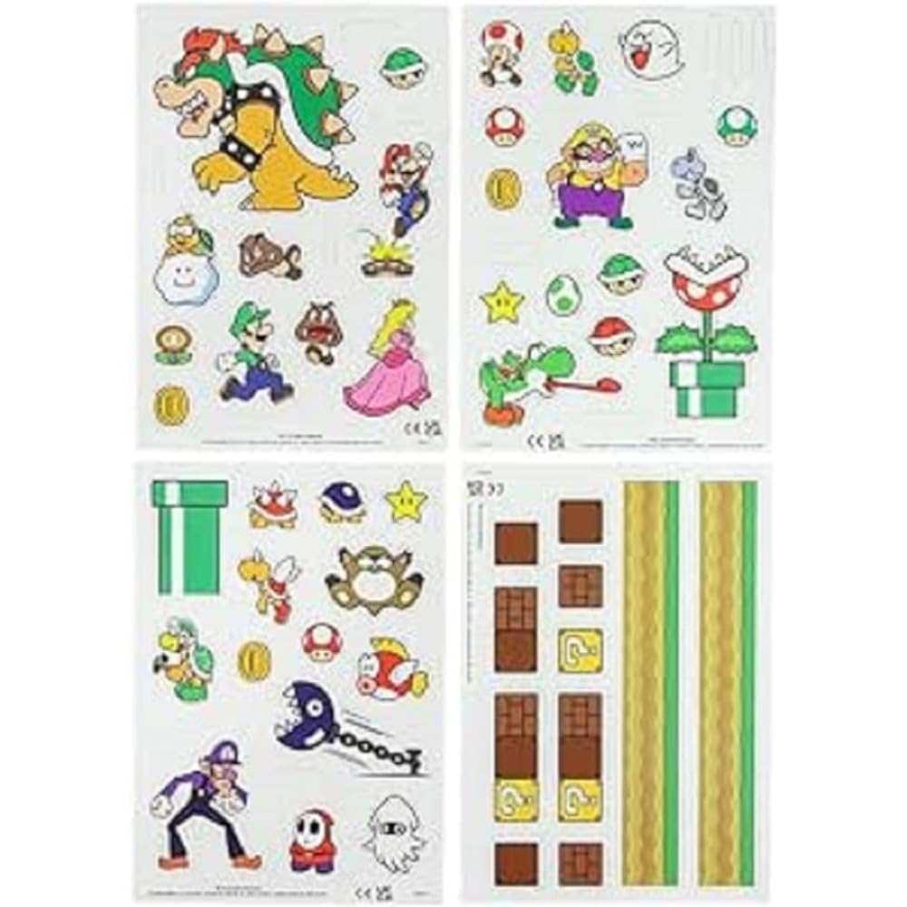 Super Mario Bros Refrigerator Magnets - Officially Licensed By Nintendo, 63 Iconic Mario Character Magnetic Set, Retro Gaming Gift Decor for Whiteboards, Fridge and Locker Decorations | Paladone