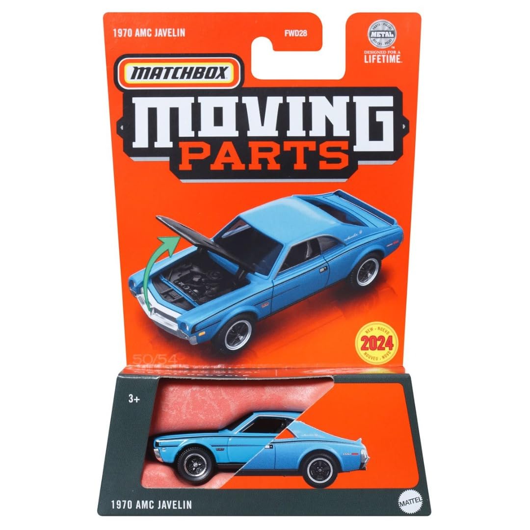 Matchbox 1970 AMC Javelin, Moving Parts [Blue], FWD28