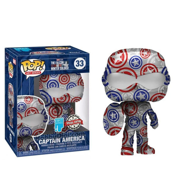 Funko POP! Artist Series: Marvel Patriotic Age - Captain America (Falcon and The Winter Soldier Number 33) Exclusive