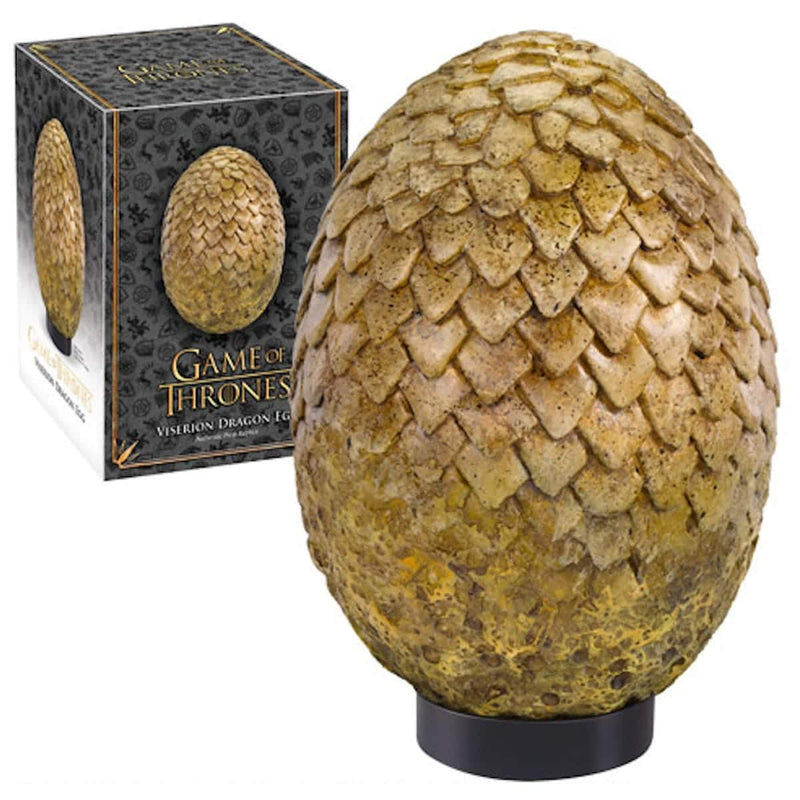 The Noble Collection Game Of Thrones Viserion Egg 11in (28cm) Hand Painted Dragon Egg - Game Of Thrones Film Set Movie Props Wand - Gifts for Family, Friends & Game Of Thrones Fans