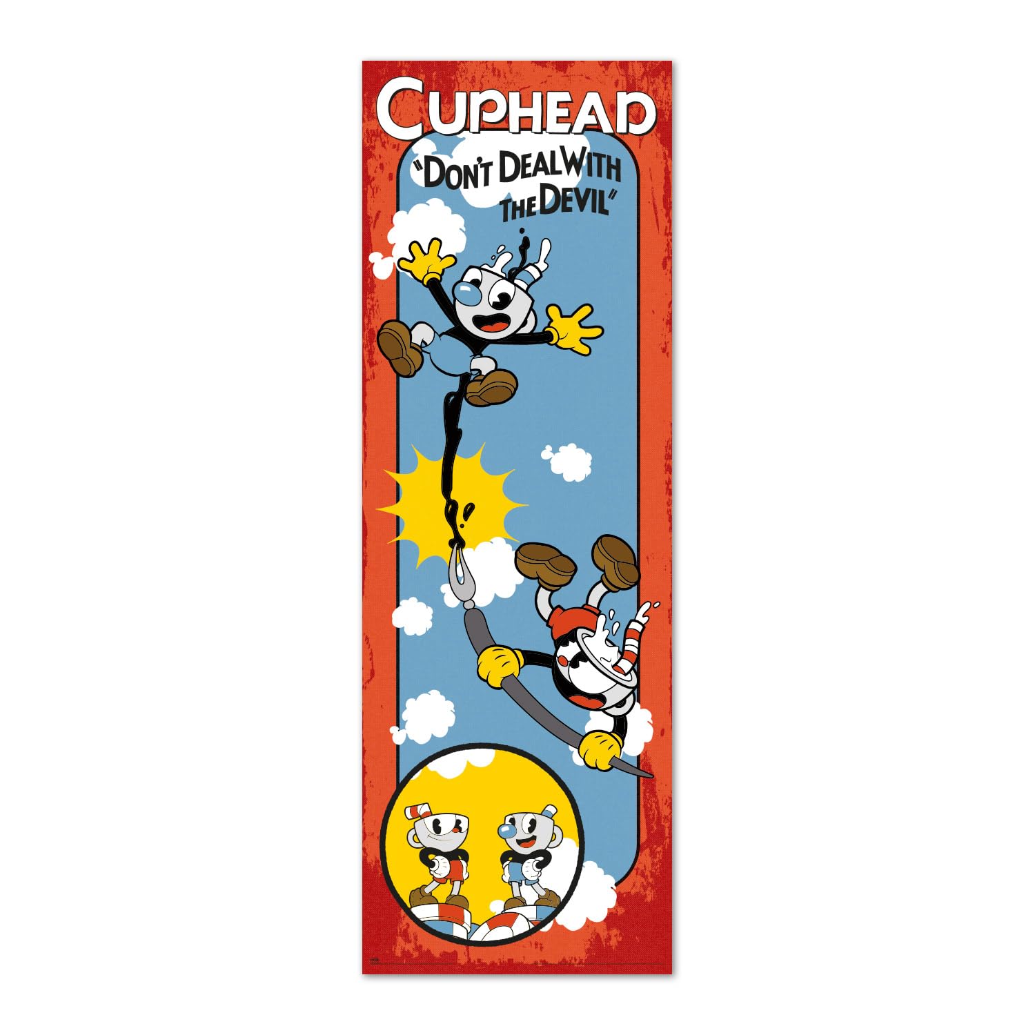 Grupo Erik Cuphead Poster - 20.8 x 62.2 inches / 53 x 158 cm - Shipped Rolled Up - Cool Posters - Art Poster - Posters & Prints - Door Posters