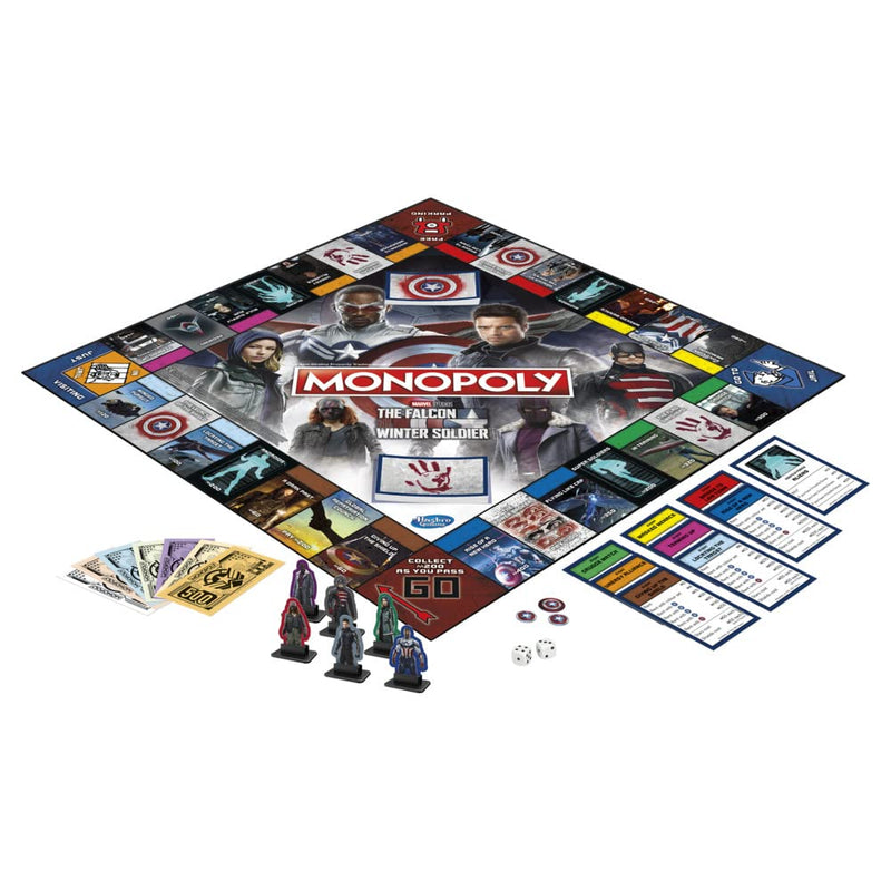 Monopoly: Marvel Studios' The Falcon and the Winter Soldier Edition Board Game for 2-6 Players for Ages 14 and Up, Multicolor