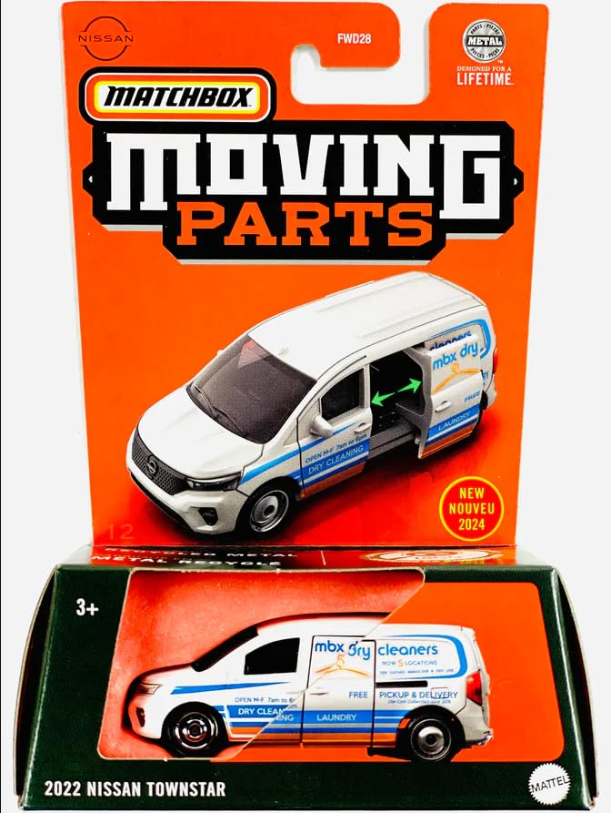 Matchbox Moving Parts 2022 Nissan Townstar MBX Dry Cleaners Van