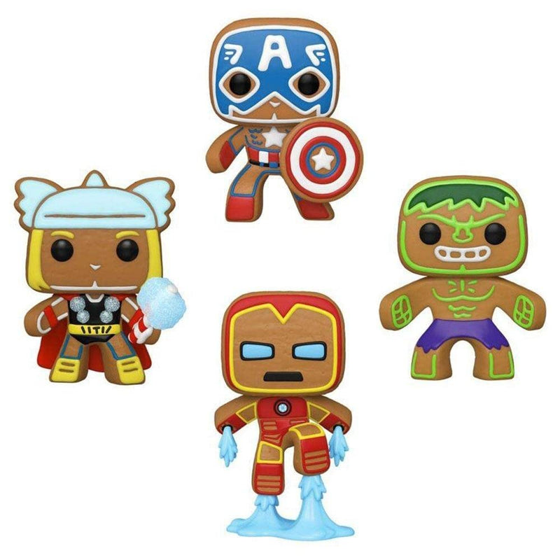 Funko POP! 4 Pack Captain America & Iron Man & Hulk & Thor (Marvel) Special Edition (Glows in The Dark) (FUN66845)