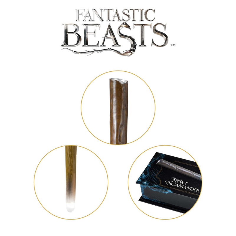 The Noble Collection Fantastic Beasts Newt Scamander's Illuminating Wand - 14in (36cm) Officially Licensed Film Set Movie Props Wand Gifts