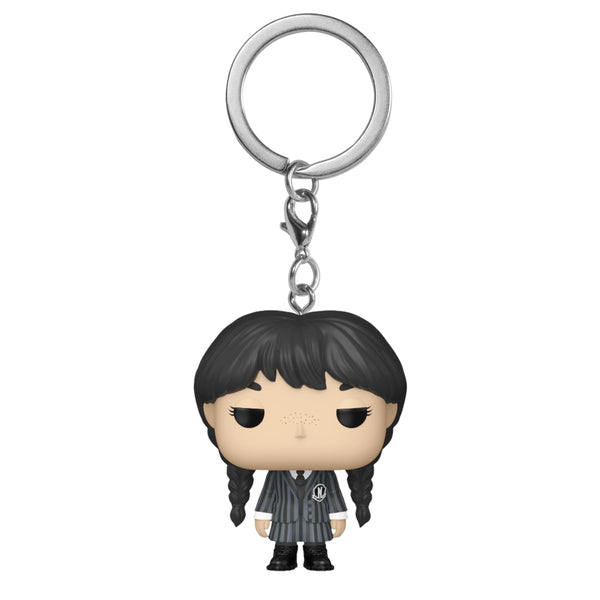 Funko Pop! Keychain: Wednesday Addams - Wednesday Addams Novelty Keyring - Collectable Mini Figure - Stocking Filler - Gift Idea - Official Merchandise - TV Fans - Backpack Decor