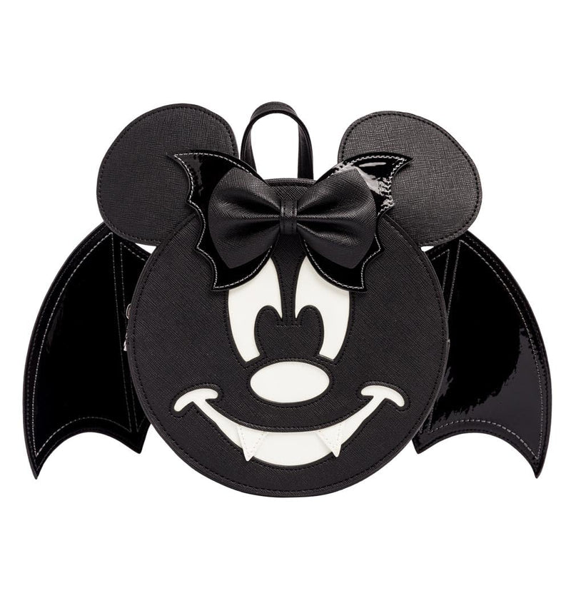 Loungefly Disney Minnie Bat Convertible Mini Backpack Black/charcoal