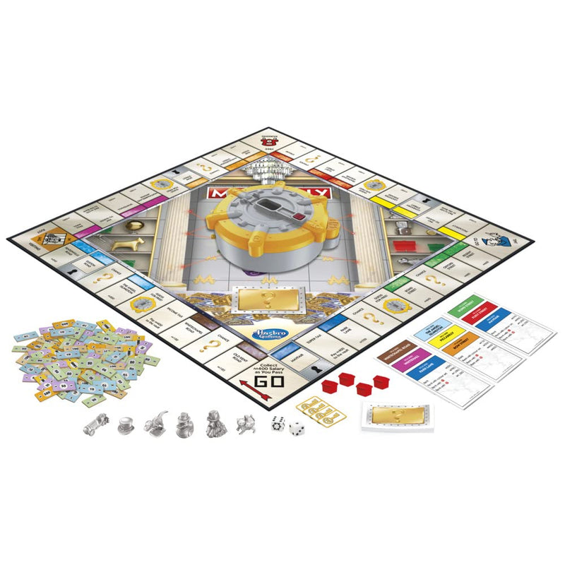 Monopoly Secret Vault Board Game for Kids Ages 8 and Up, Family Board Game for 2-6 Players, Includes Vault