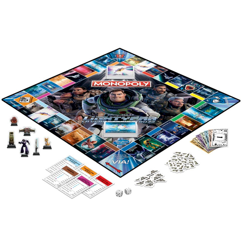 Hasbro Gaming Monopoly Lightyear Edition by Disney Pixar, Board Game, Gifts for Ages 8 and up, Multi, One Size