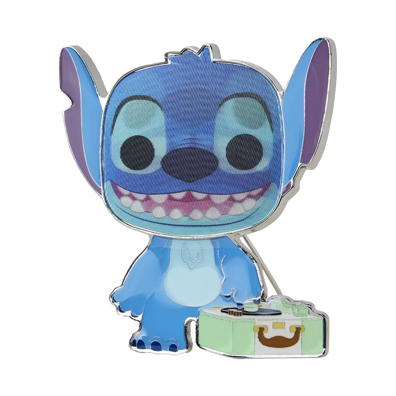 Funko Large Pop! Enamel Pin - Disney: Lilo and Stitch - Stitch With Record Player - Disney: Lilo & Stitch Enamel Pins - Cute Collectable Novelty Brooch - for Backpacks & Bags - Gift Idea