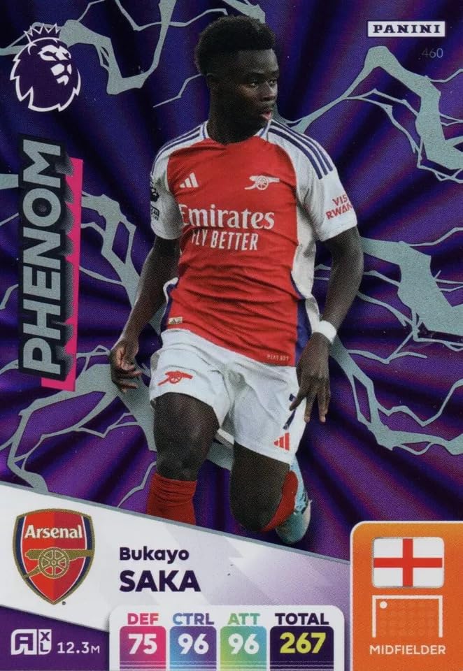 Panini Premier League 2024 2025 Bukayo Saka Phenom Trading Card