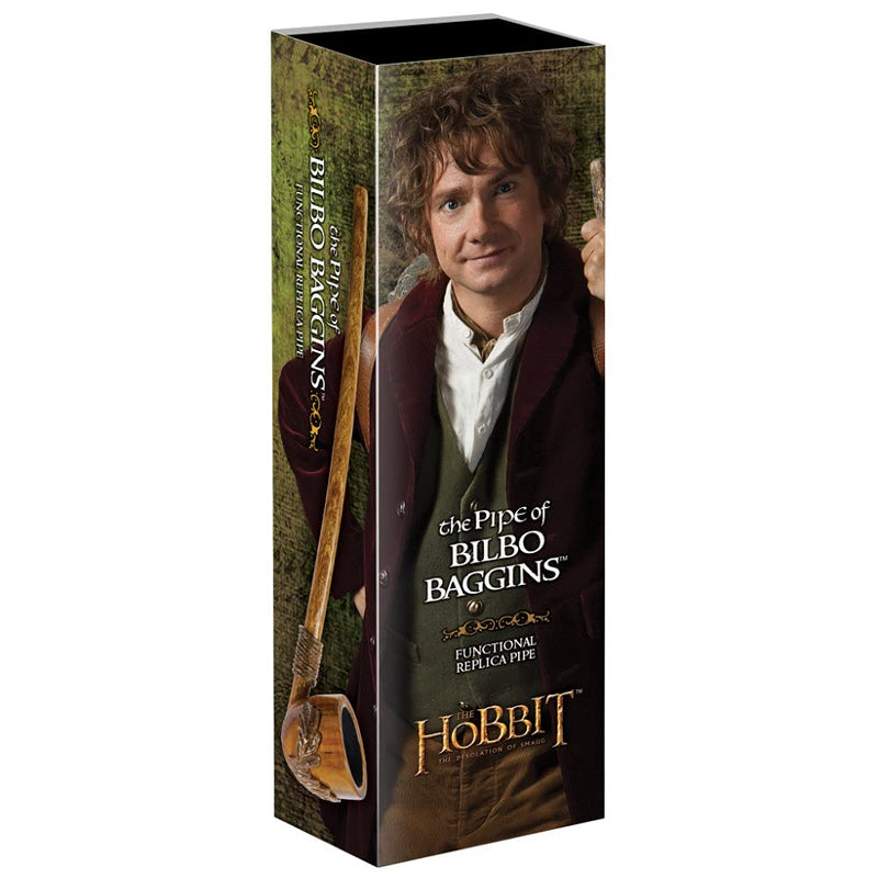 The Noble Collection The Hobbit Bilbo Baggins' Pipe - 9in (23cm) Functional Prop Replica Pipe - Officially Licensed Film Set Movie Props Replicas Gifts