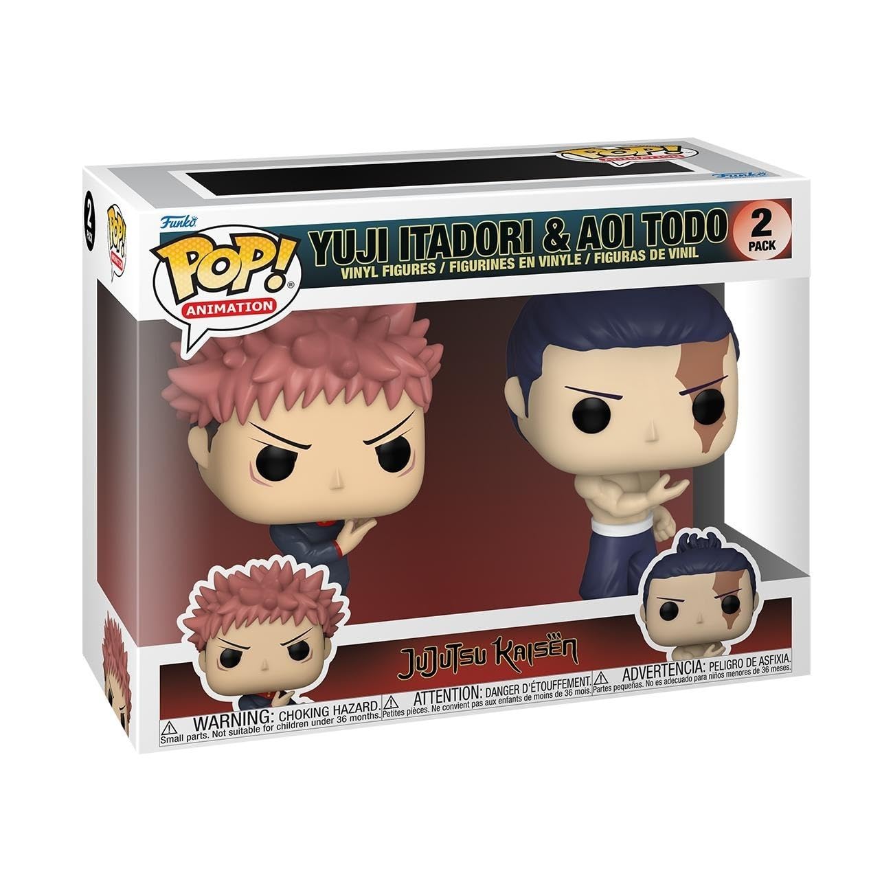 Funko POP! Animation: JJK - 2 Pack Yuji Itadori & Todo - Jujutsu Kaisen - Collectable Vinyl Figure - Gift Idea - Official Merchandise - Toys for Kids & Adults - Anime Fans