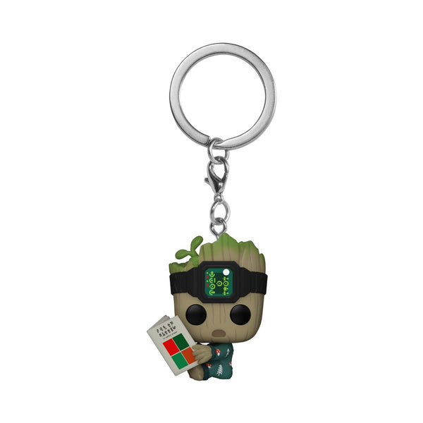 Funko POP! Keychain: Marvel - Guardians Of the Galaxy - Groot PJs With Book - Groot Shorts Novelty Keyring - Collectable Mini Figure - Stocking Filler - Gift Idea - Official Merchandise - TV Fans