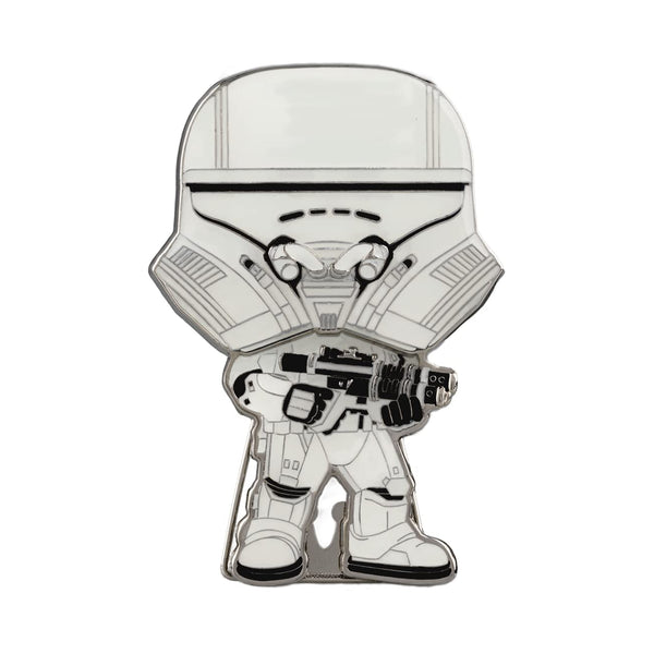 Funko Pop! Large Enamel Pin Star Wars: First Order Jet Trooper White - Star Wars Enamel Pins - Cute Collectable Novelty Brooch - for Backpacks & Bags - Gift Idea - Official Merchandise