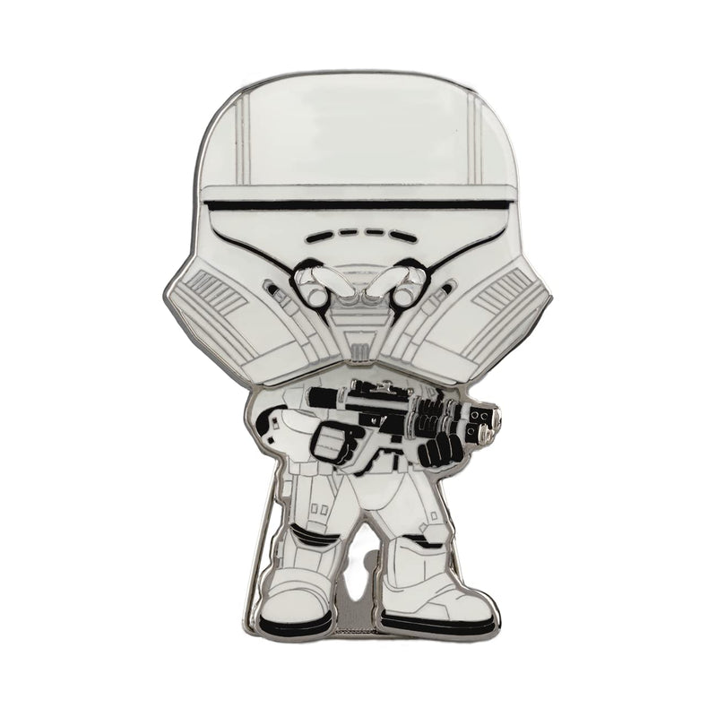 Funko Pop! Large Enamel Pin Star Wars: First Order Jet Trooper White - Star Wars Enamel Pins - Cute Collectable Novelty Brooch - for Backpacks & Bags - Gift Idea - Official Merchandise