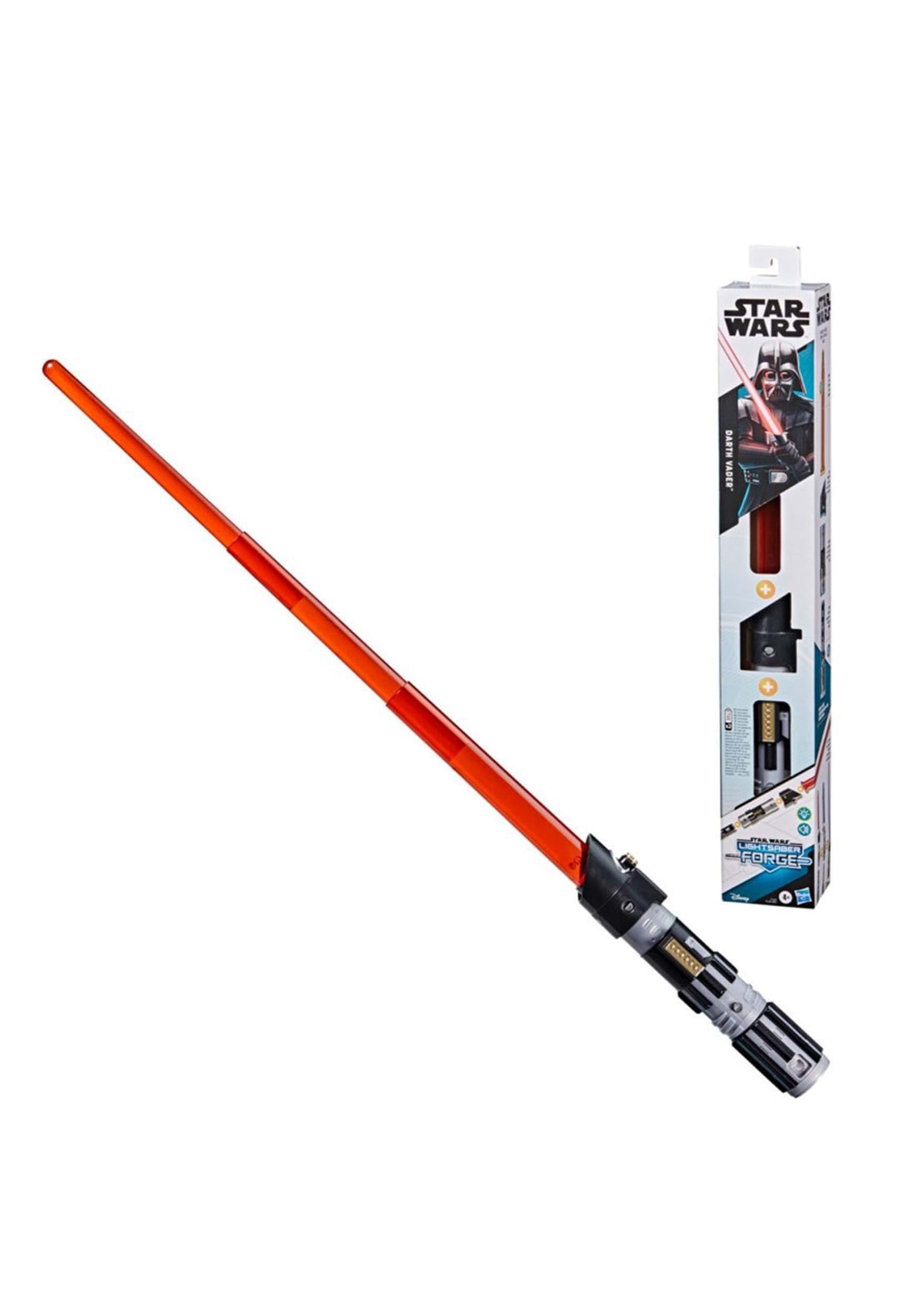 Star Wars Lightsaber Forge Darth Vader Electronic Extendable Red Lightsaber Toy, Customizable Roleplay Toy, Ages 4 and Up