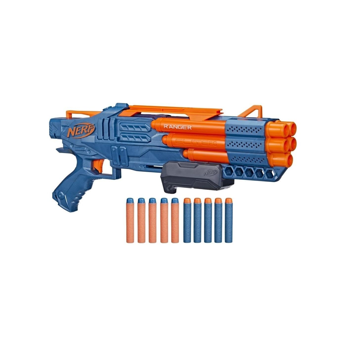 Nerf Elite 2.0 Ranger PD-5 Blaster, 5-Barrel Blasting, 10 Nerf Elite Darts, Easy To Use, Dart Storage, Pump Action