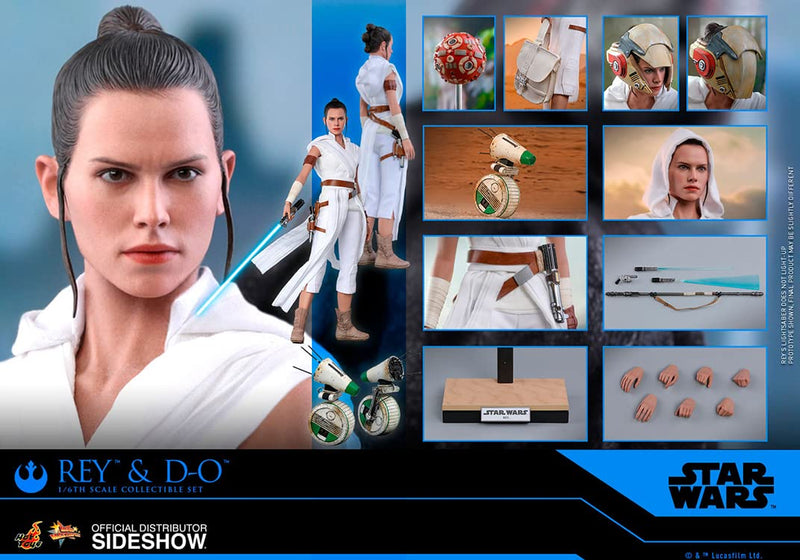 Hot Toys Movie Masterpiece Star Wars Dawn Skywalker 1/6 Scale Figure Ray & D-O (2-Piece Set), Multi-coloured