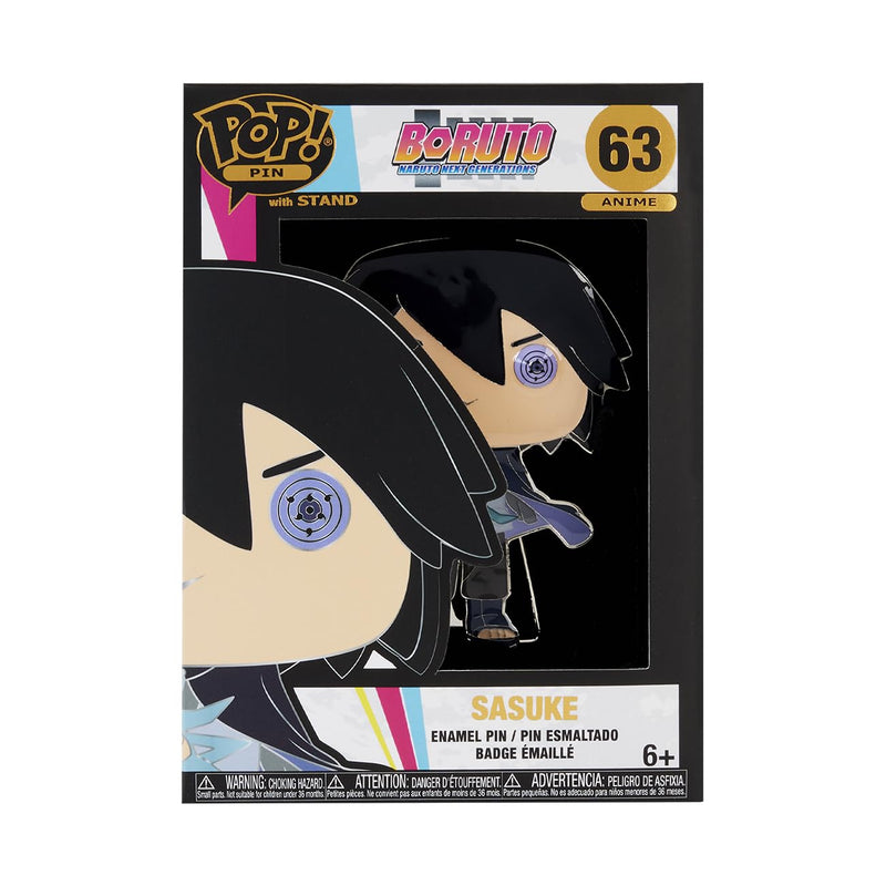 Funko Large Pop! Enamel Pin - Boruto Next Generations: Sasuke Uchiha - Boruto: Naruto Next Generations Enamel Pins - Cute Collectable Novelty Brooch - for Backpacks & Bags - Gift Idea